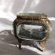 Napoleon III jewellery box bevelled glass engraved box box