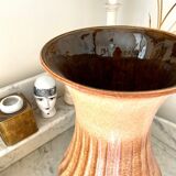 Brown glazed ceramic vase