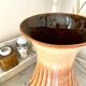 Brown glazed ceramic vase