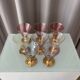 Set of 8 Vintage Italian Murano Style Cocktail Glasses – Gold Lustre – Mult
