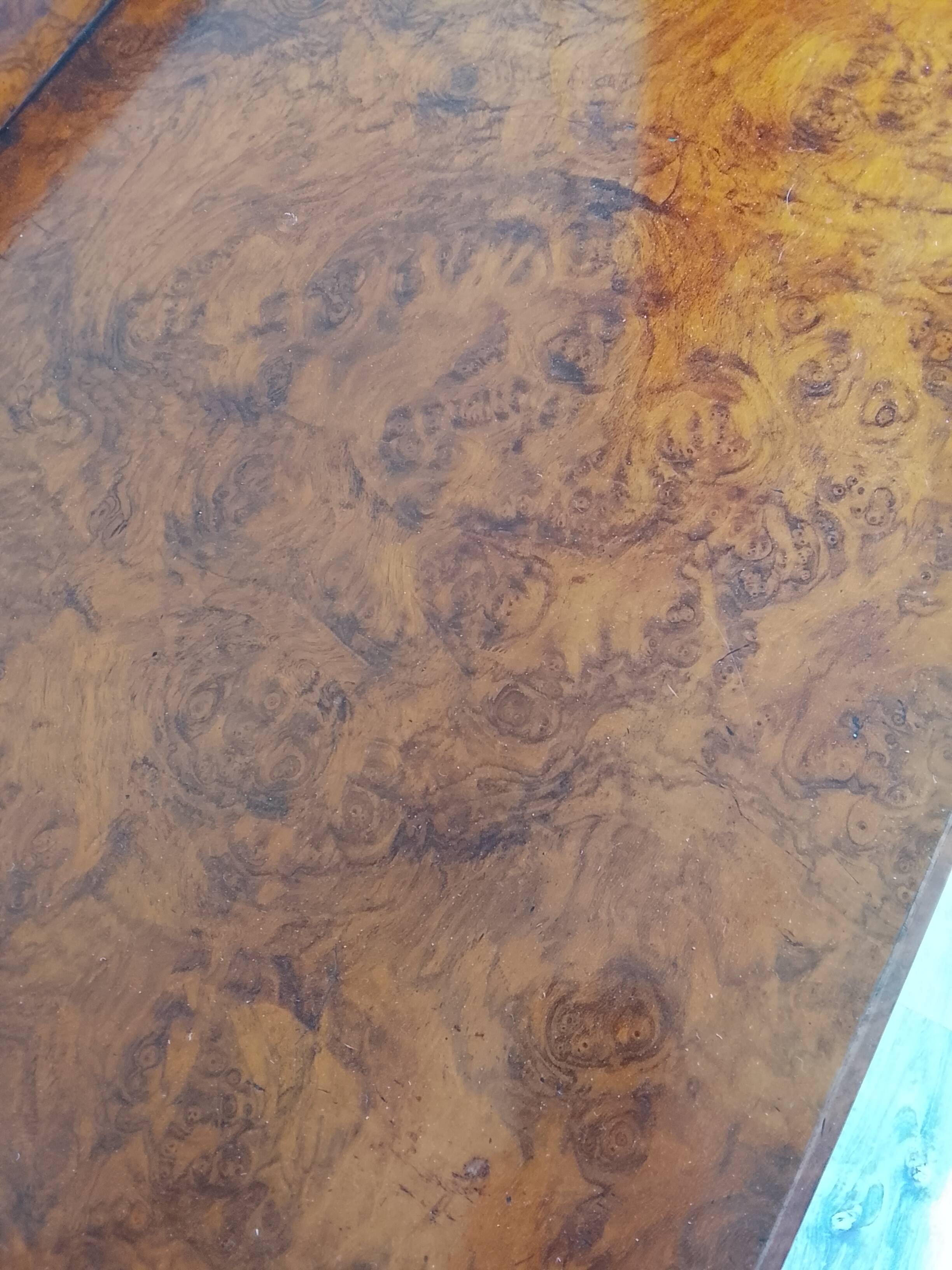 Beautiful small antique buffet in polished walnut.