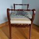 Piano bench stool upholstered canvas end of bed