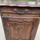Renaissance chest of drawers in solid dark oak wood
