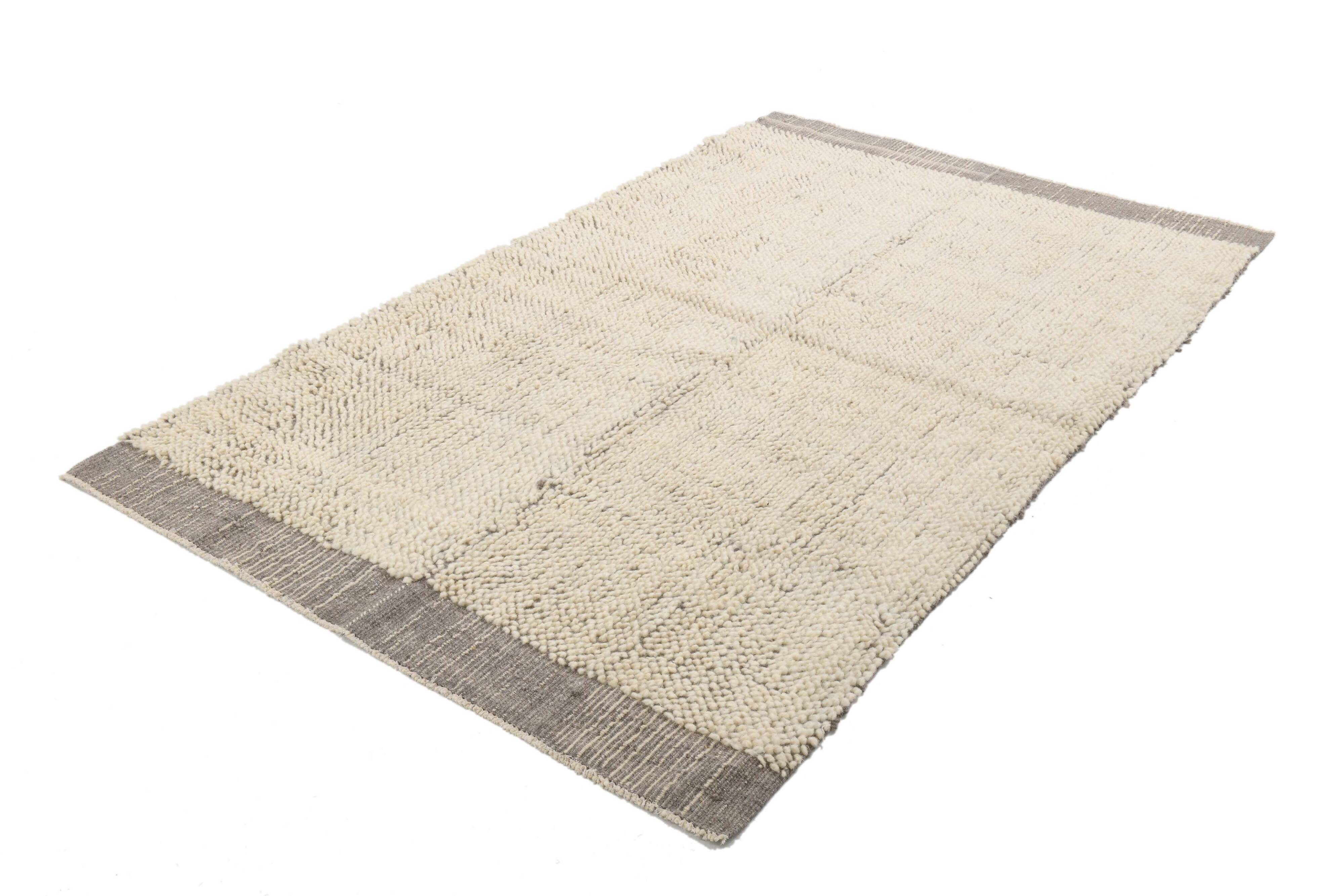 4x7 Kilim Contemporary Gray Beige Kilim Rug, 130x212Cm
