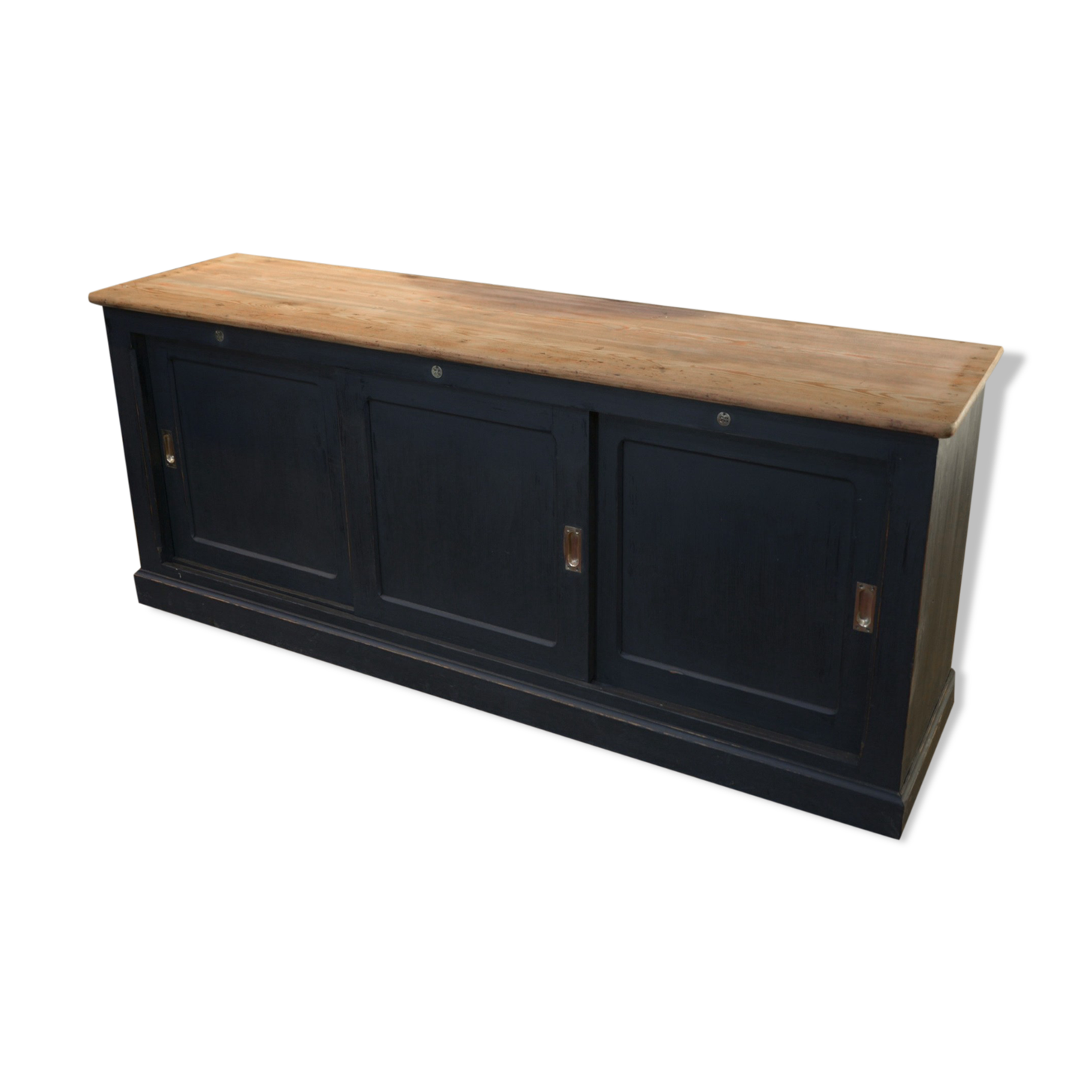 Low cabinet with sliding doors in fir 1930