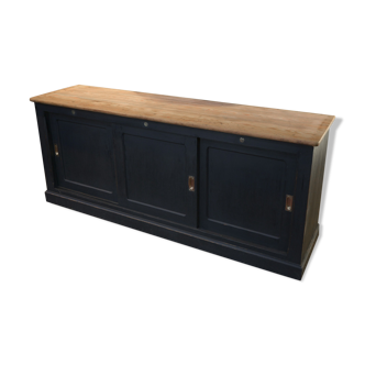 Low cabinet with sliding doors in fir 1930