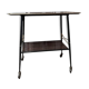 Dark wood serving trolley, 1950