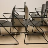 Series of 4 minimalist chairs model "EGOA 300" by Josep Mora