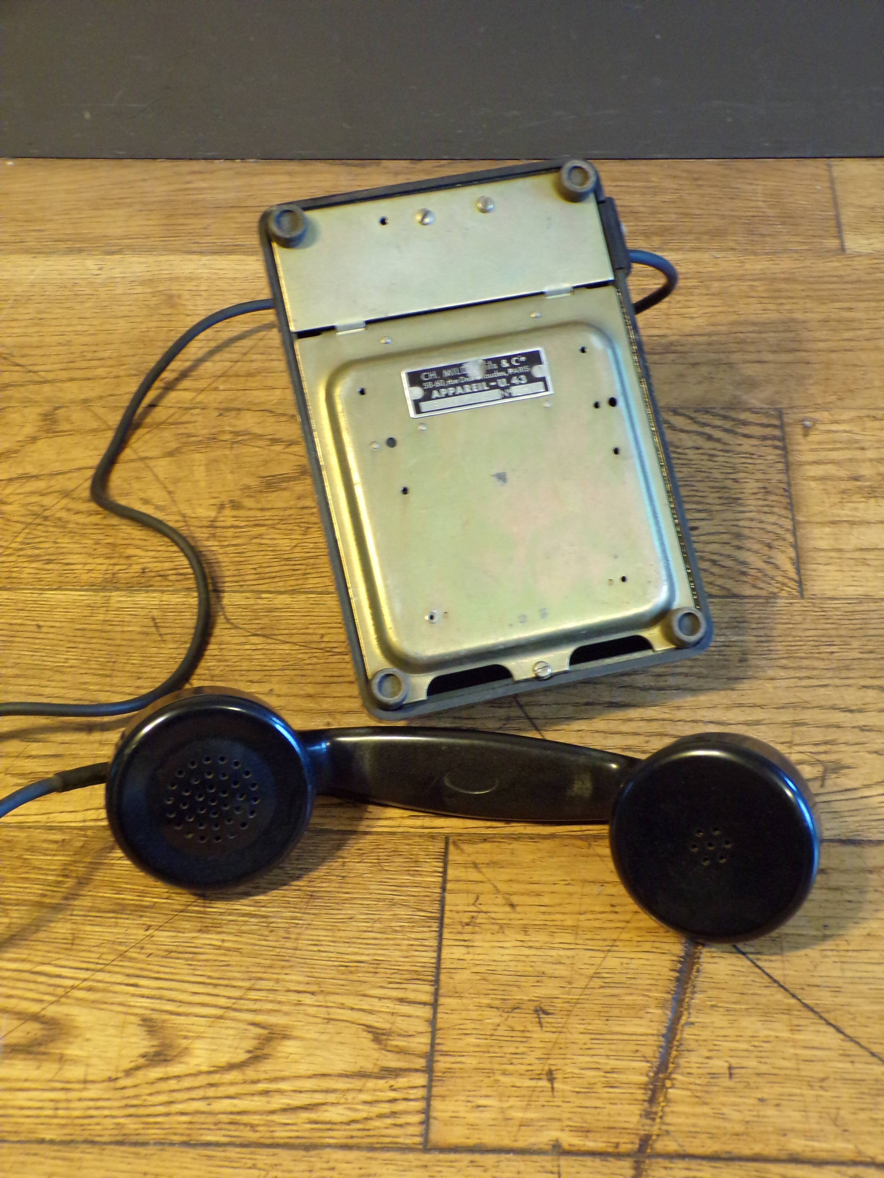 Vintage bakelite rotary telephone