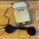 Vintage bakelite rotary telephone