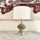Stone lamp, fabric cable, cotton shade