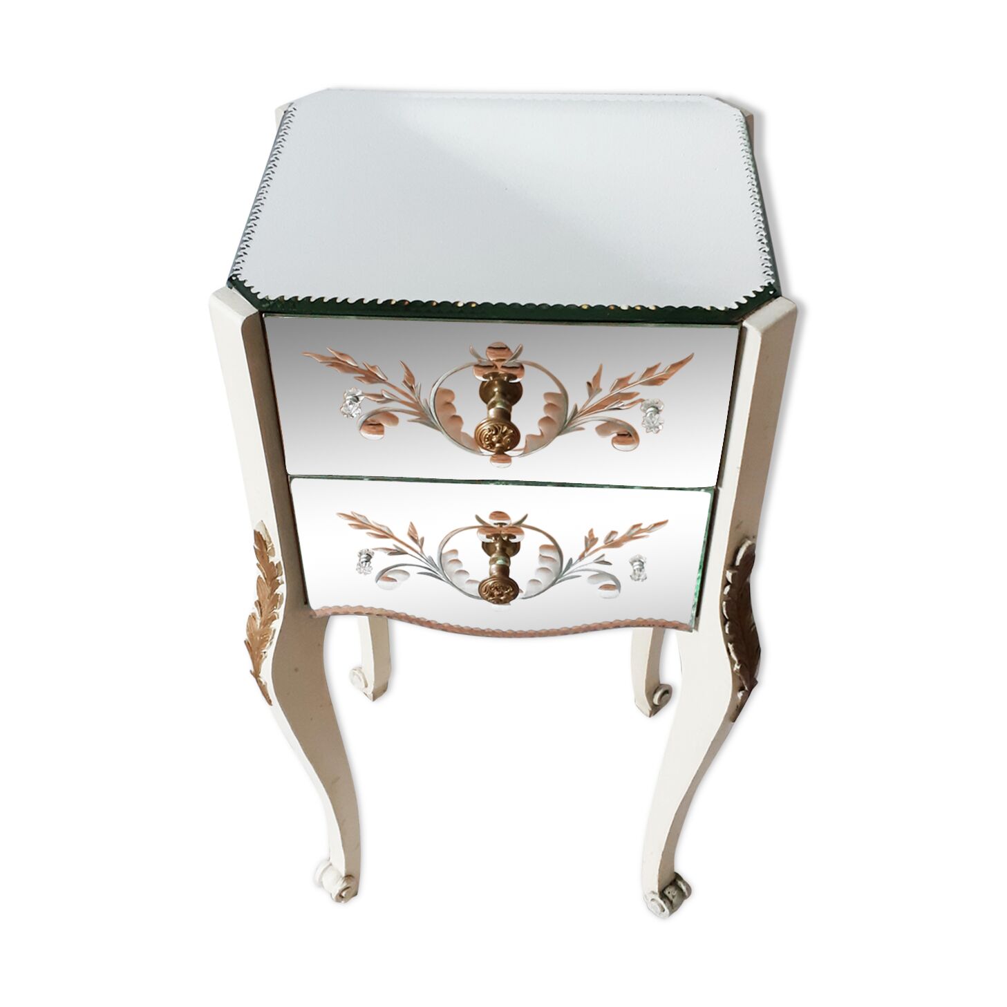 Mirror art deco bedside table