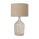 Lampe dame jeanne et jute écrue