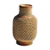 Vase soliflore ajouré signé Fisher J