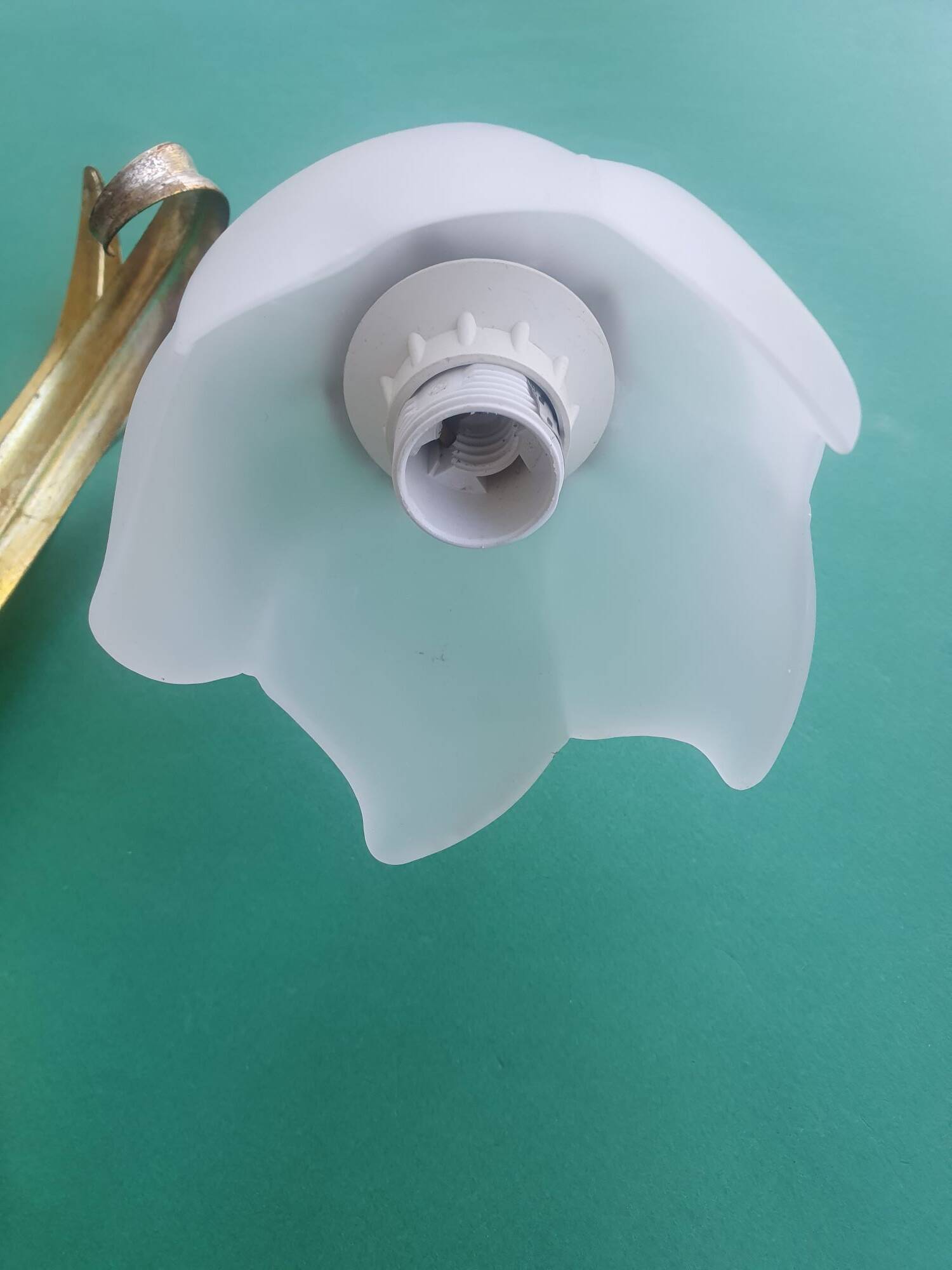 Pair of vintage Keria Italy silver and gold wall sconces