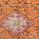 3x11 Runner Coral Red Vintage Runner Rug, Wool Corridor Rug, 94x329Cm