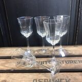 5 vintage Luminarc wine glasses, Octime model
