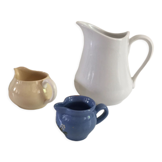 Lot 3 ceramic pitchers Villeroy & boch vintage