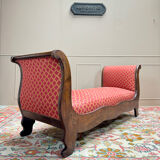 Bench, Mahogany Daybed, Restoration Period, 19th Century