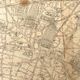 Old cardboard map of Paris - 9th and 10th Arrondissement