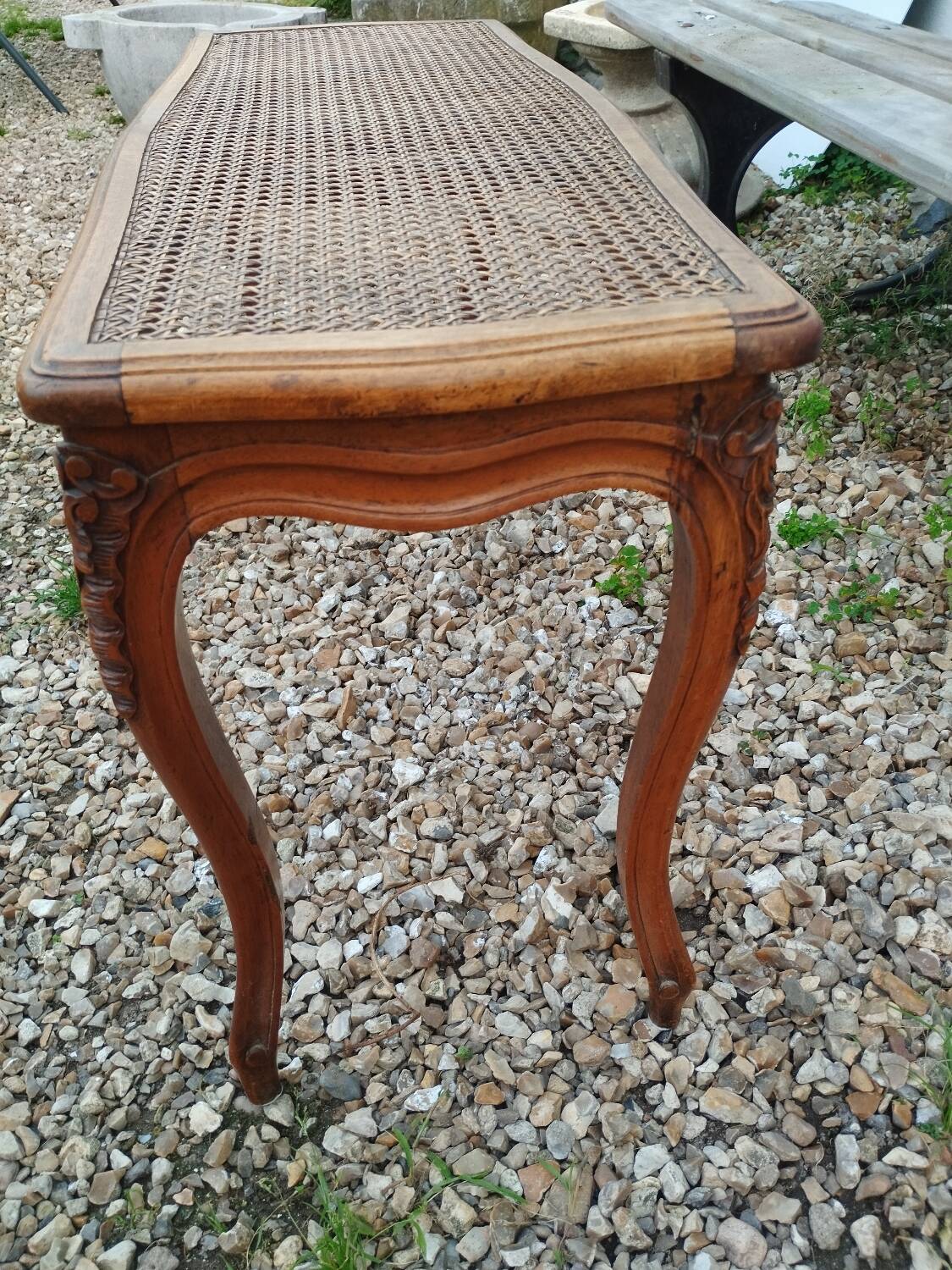 Banquette de piano ancienne style Louis XV
