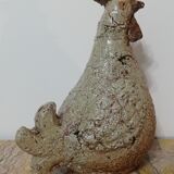 Coq en céramique craquelée athezza