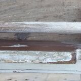 Antique mirror - triptych shelf in Burmese teak