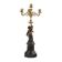 Antique candelabrum in bronze and black marble, Europe, 19th century.