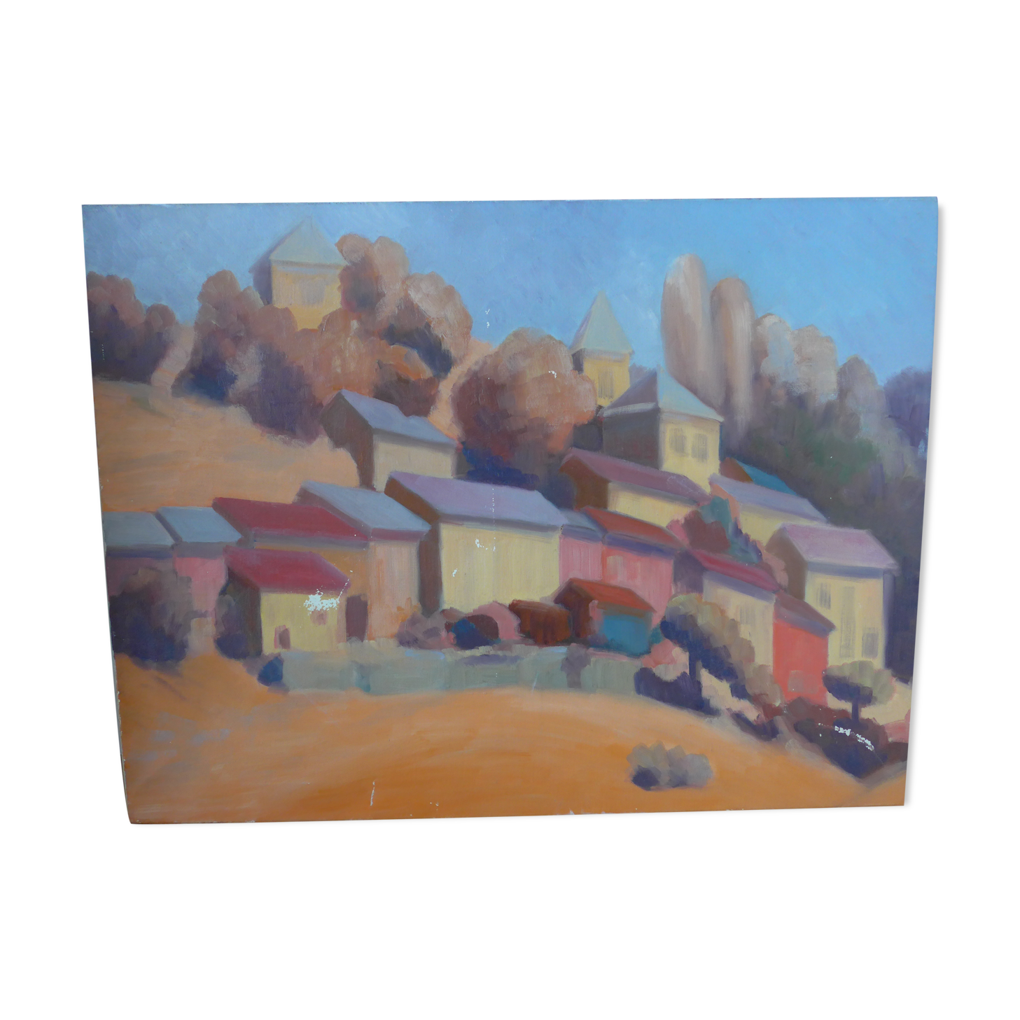 Canvas mountain village