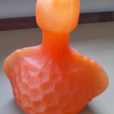 Vase coloquinte Pâte de Verre orange Art Nouveau