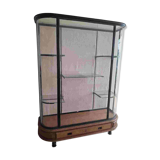 Vitrine Art Déco en métal et chêne
