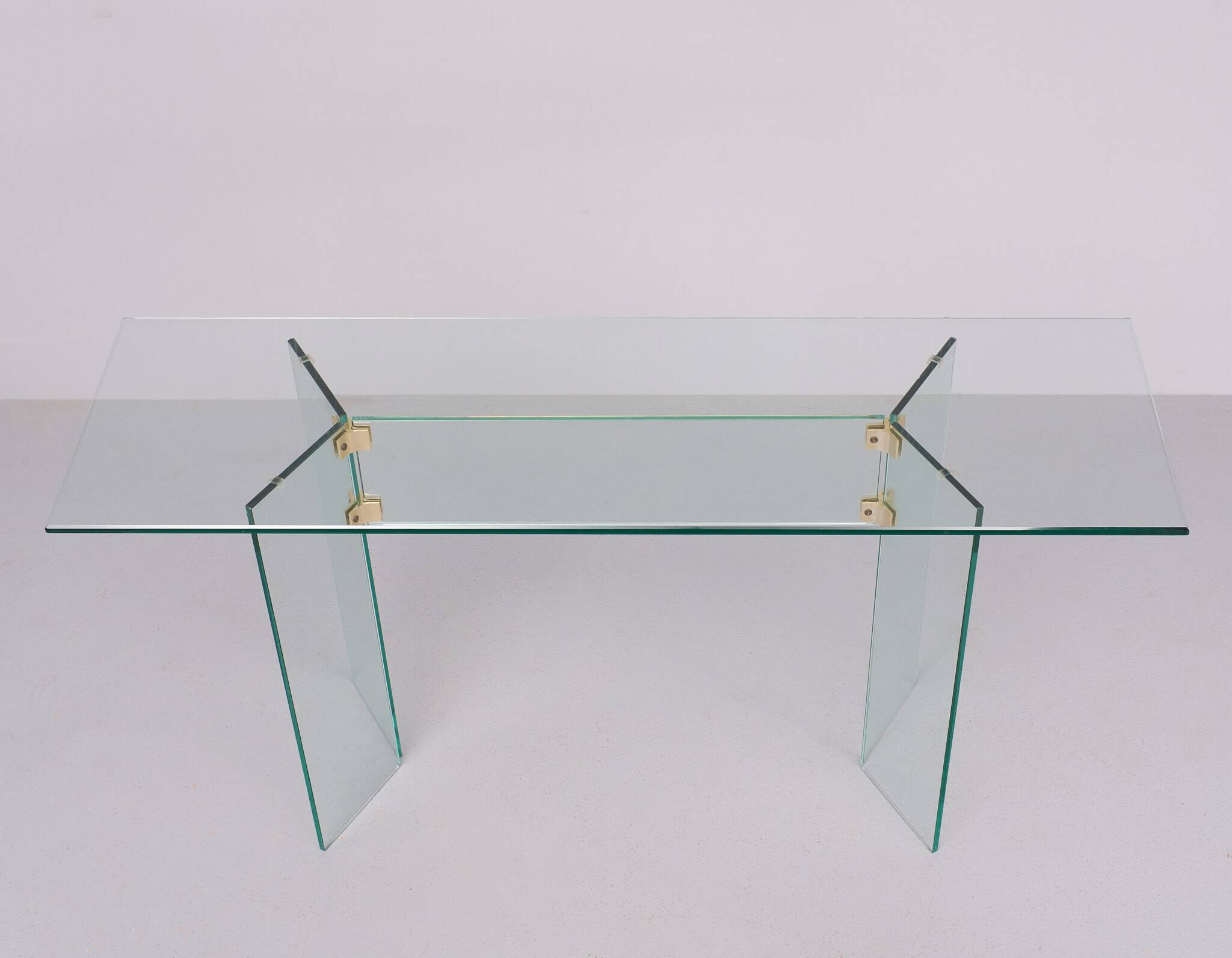 Léon Rose glass console table 1970 France
