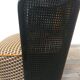 Fauteuil en bois cannage et velours