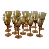 Series of blown glass stemware