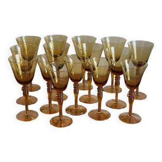 Series of blown glass stemware