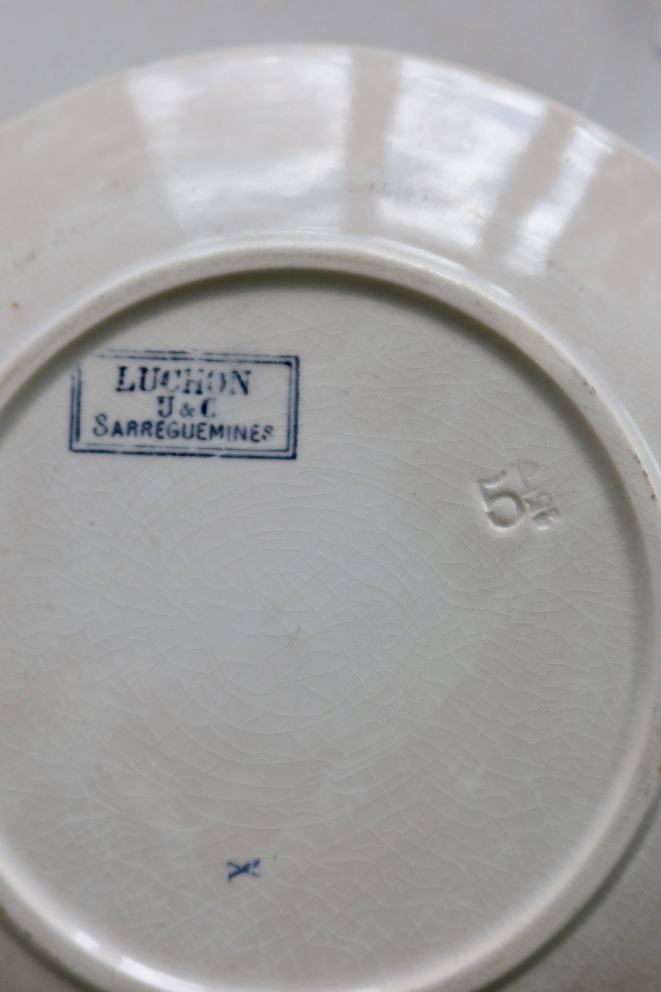 4 dessert plates from Sarreguemines U&C in the Luchon model.