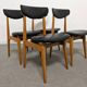 Series of 4 vintage chairs from the 50s/60s