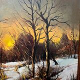 Tableau paysage d'hiver