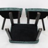 Paire de chaises avec tabouret des années 1940, Italie