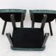 1940s Pair of Chairs with Stool, Italy