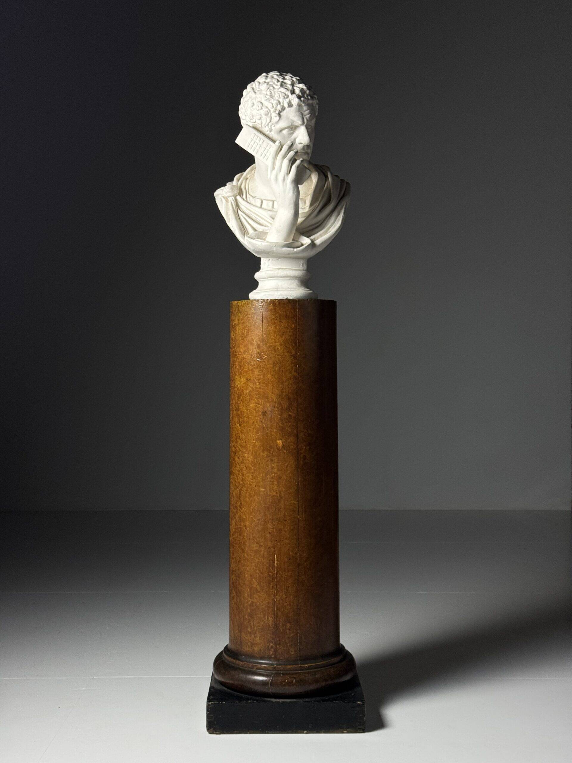 Faux bois column 19th century