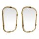 Classic Italian Gold Leaf Murano Glass Wall Mirror Duo – Torciglione Motif