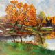 Autumn landscape signed