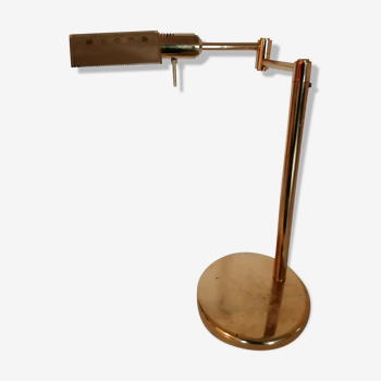 Golden metal reading lamp 2 articulated arms