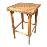 Rattan side table