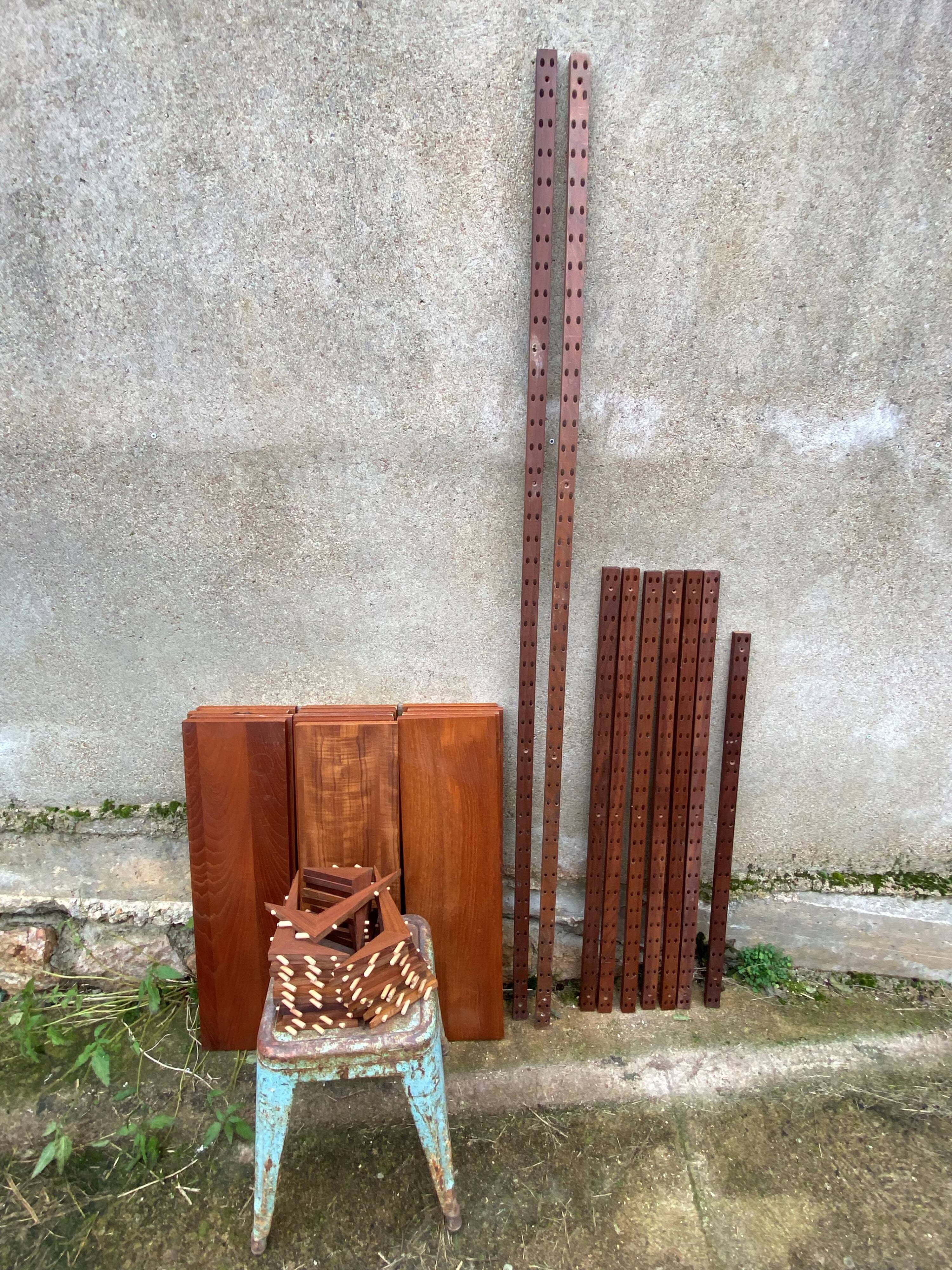 Scandinavian teak bookcase Poul Cadovius 50 vintage