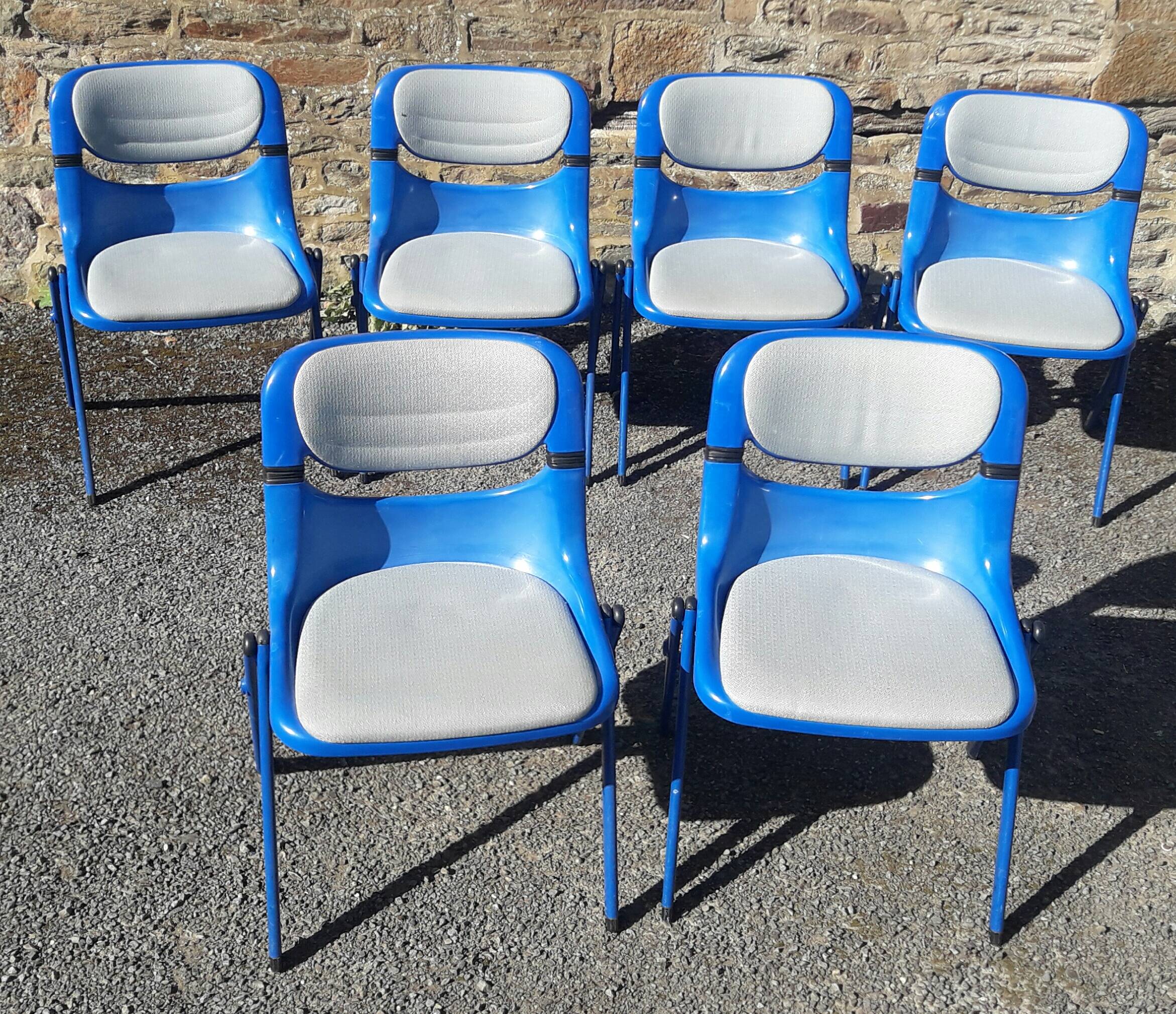 Set de 6 chaises Dorsal de E Ambasz et G Piretti pour Open Ark