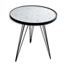 Patterned white round table