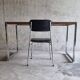 Bureau noyer métal