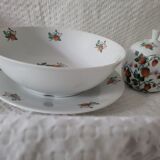 Strawberry service porcelain art creation Florence Limoge